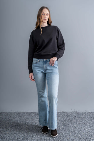 Light Blue Straight-Flare Jeans