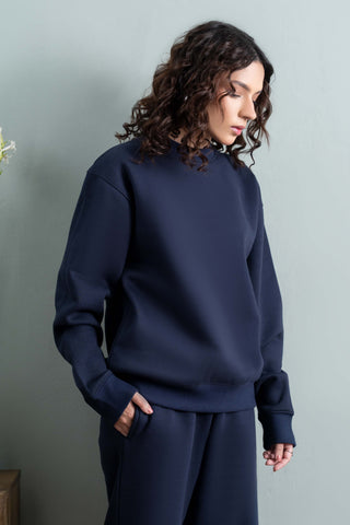 Navy Relaxed Fit Sweatshirt
