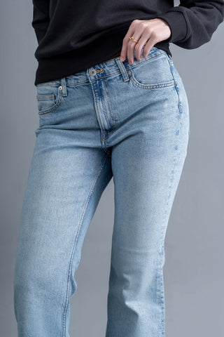 Light Blue Straight-Flare Jeans