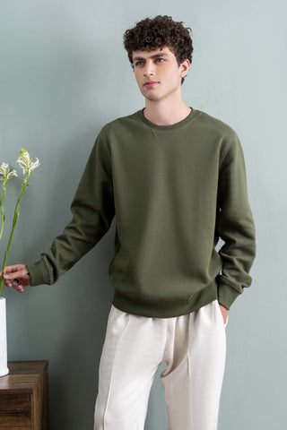 Olive Basic Sweatshirt
