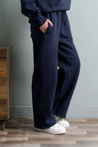 Navy Essential Fleece Trouser
