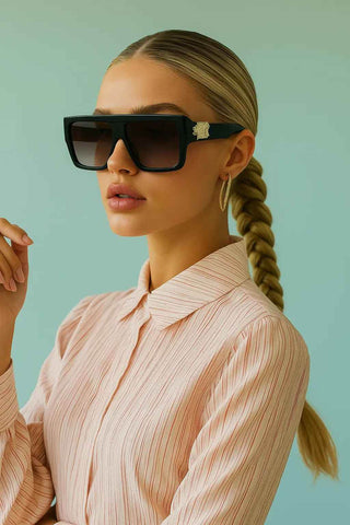 009-Cartier Jaguar Trendy Sunglasses - Black - Ecowears.pk