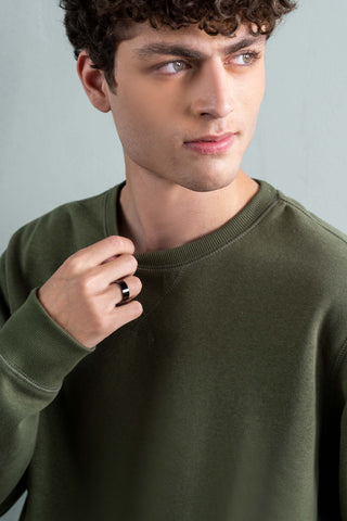Olive Basic Sweatshirt