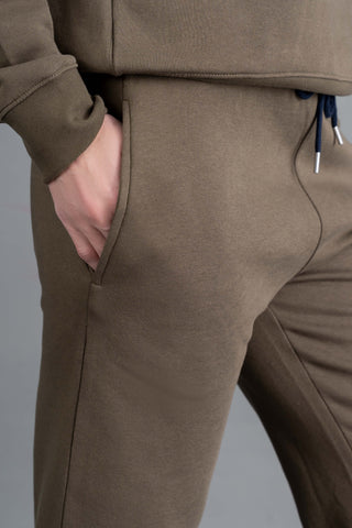 Mocha Straight-Fit Lounge Trouser