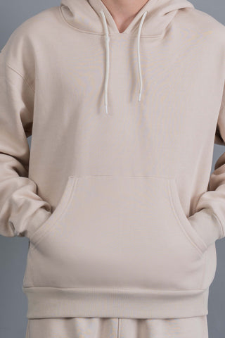 Essential Beige Fleece Hoodie