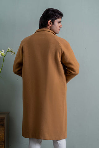 Classic Camel Wool Overcoat