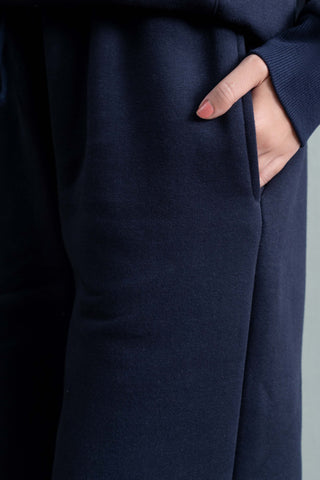 Navy Essential Fleece Trouser