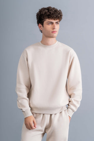 Beige Relaxed Sweatshirt