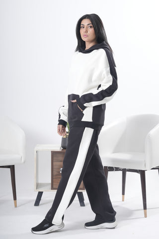 Black & White Contrast Tracksuit