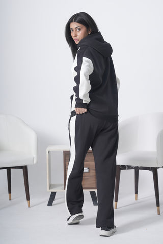 Black & White Contrast Tracksuit