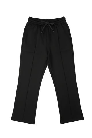 Shadow Luxe Wide-Leg Trousers - Black