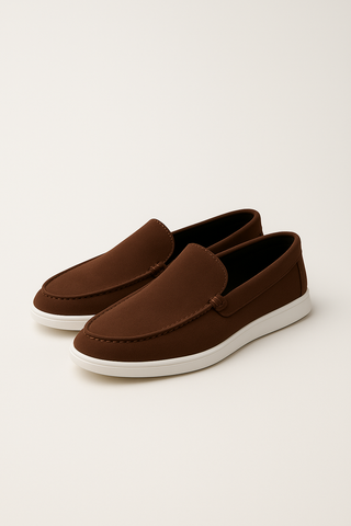 Dark Brown Suede Loafers