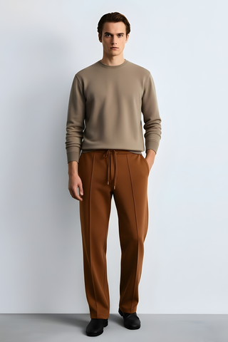 Men’s Relaxed Fit Trouser - Chocolate Brown