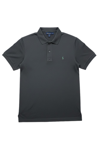 Men's Short Sleeve Polo - Deep Green Textured Smart Casual Tee
