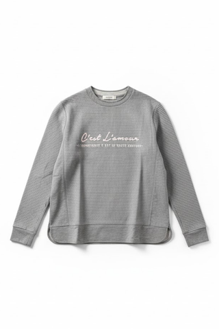 Grey Textured Sweatshirt