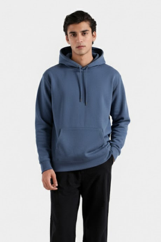 Steel Blue Fleece Hoodie