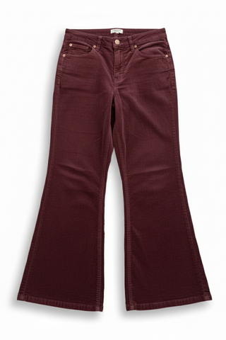 Women’s Maroon Corduroy Wide-Leg Pants