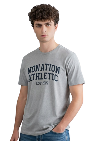 PowderCore Athletic Tee - Heather Gray for Ultimate Performance and Comfort