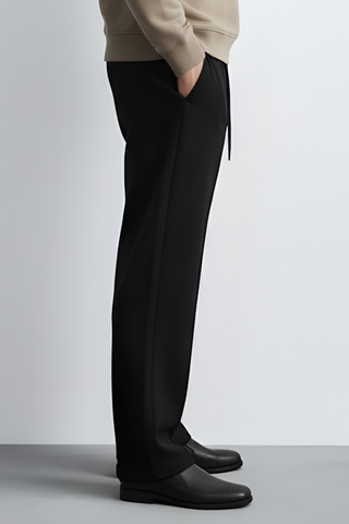 Noir Relaxed-Fit Trousers - Black
