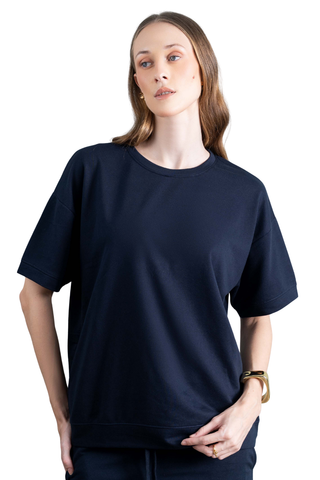 Women’s Navy Knit Winter Tee