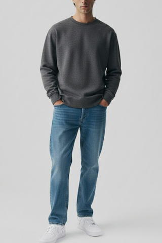 Dark Grey Basic Sweatshirt