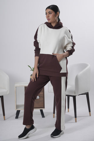Cream & Chocolate Contrast Tracksuit