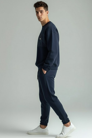 Navy Tech Sweatshirt & Jogger Set