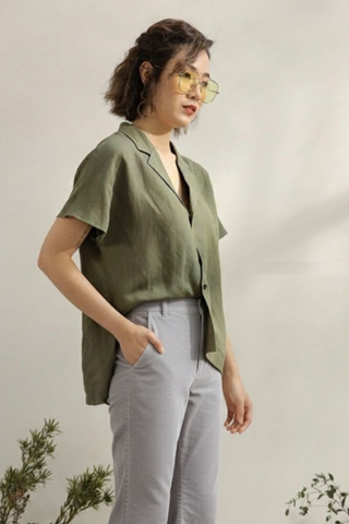 Women’s Grey Corduroy Flared Pants