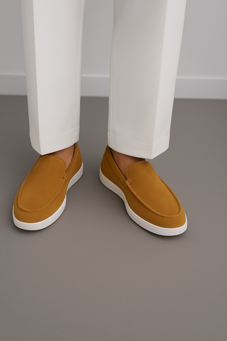 Mustard Suede Loafers