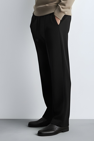 Noir Relaxed-Fit Trousers - Black