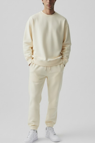 Cream Fleece Tracksuit