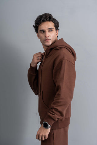 Brown Essential Hoodie Set