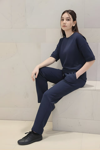 Navy Blue Women’s Relaxed Fit Tracksuit