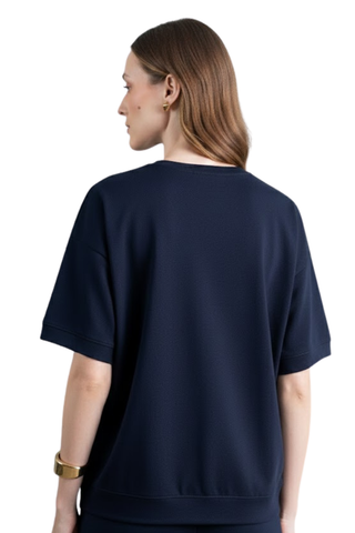 Women’s Navy Knit Winter Tee