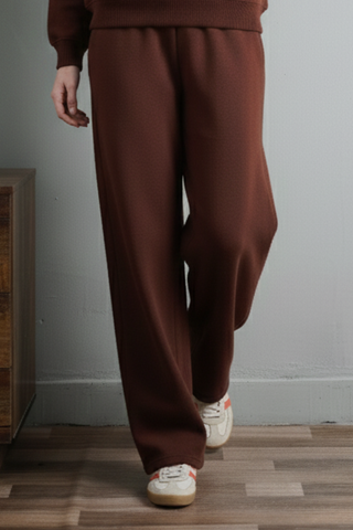 Chocolate Straight-Leg Trouser
