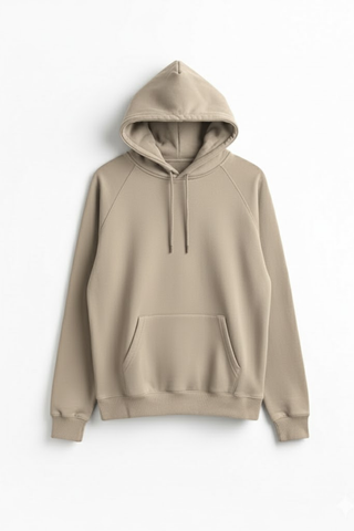 Classic Beige Fleece Hoodie