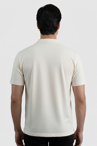 Cremino Light Cream Polo Shirt for Men – Premium Cotton Comfort