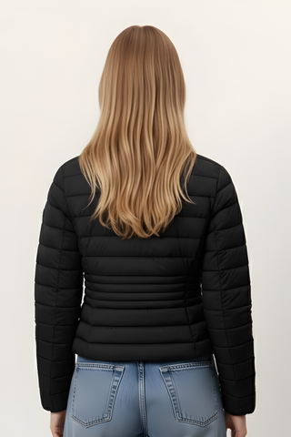 Women’s Lightweight Puffer Jacket – Classic Black