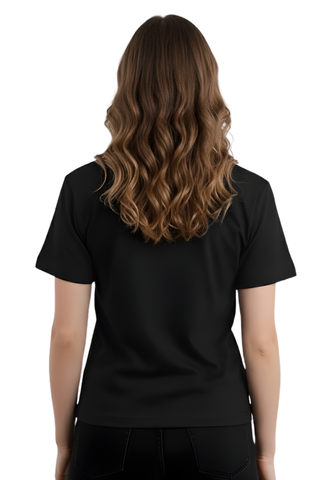 Taste the Sun Graphic Tee – Women's Black Cotton Statement T-Shirt