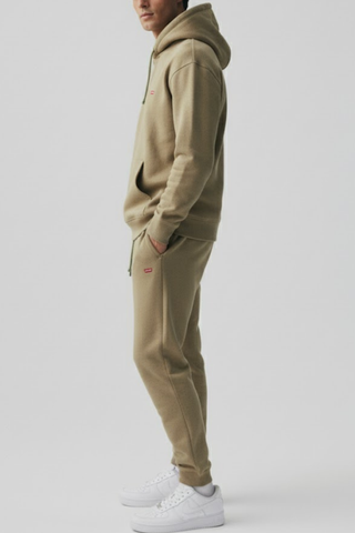 Olive Fleece Hoodie Tracksuit