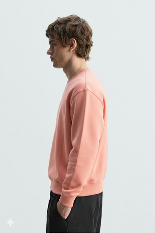 Coral Peach Crewneck Sweatshirt