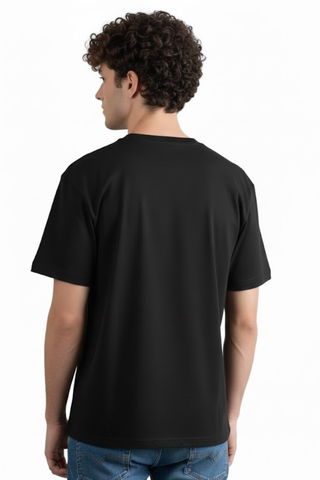 Men's Cotton Party Night T-Shirt with Down-Shoulder Design