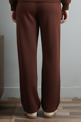 Chocolate Straight-Leg Trouser