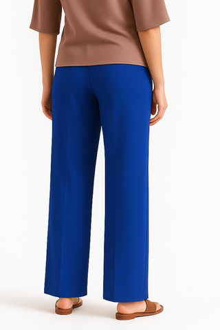 Deep Royal Blue Wide-Leg Trousers