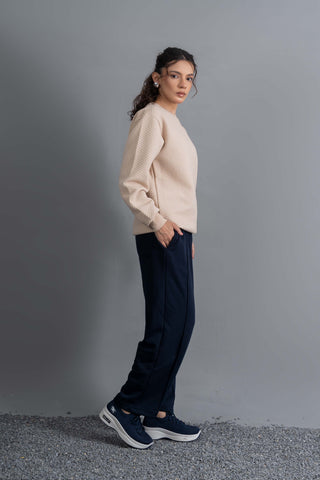 Cream Beige Crewneck Sweatshirt