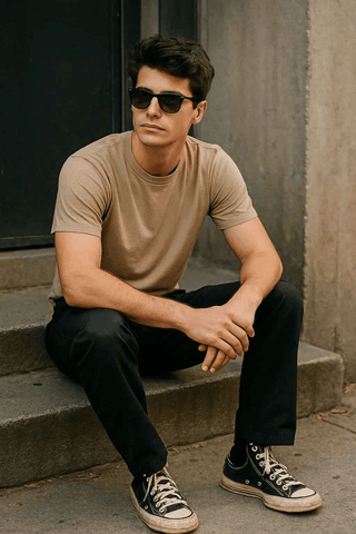 Beige Regular Fit T-Shirt for Everyday Comfort - Ecowears.pk