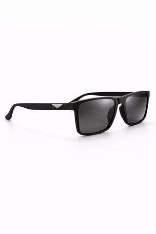 Stealth Matte Wayfarers – Graphic Wing Detail