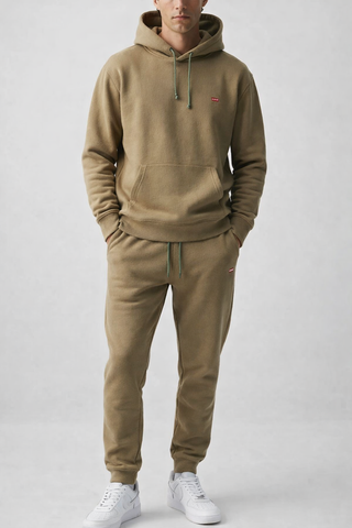 Olive Fleece Hoodie Tracksuit