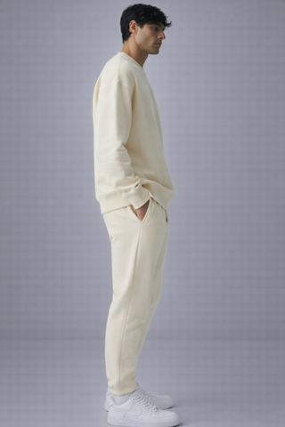 Cream Fleece Tracksuit