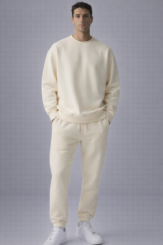 Cream Fleece Tracksuit